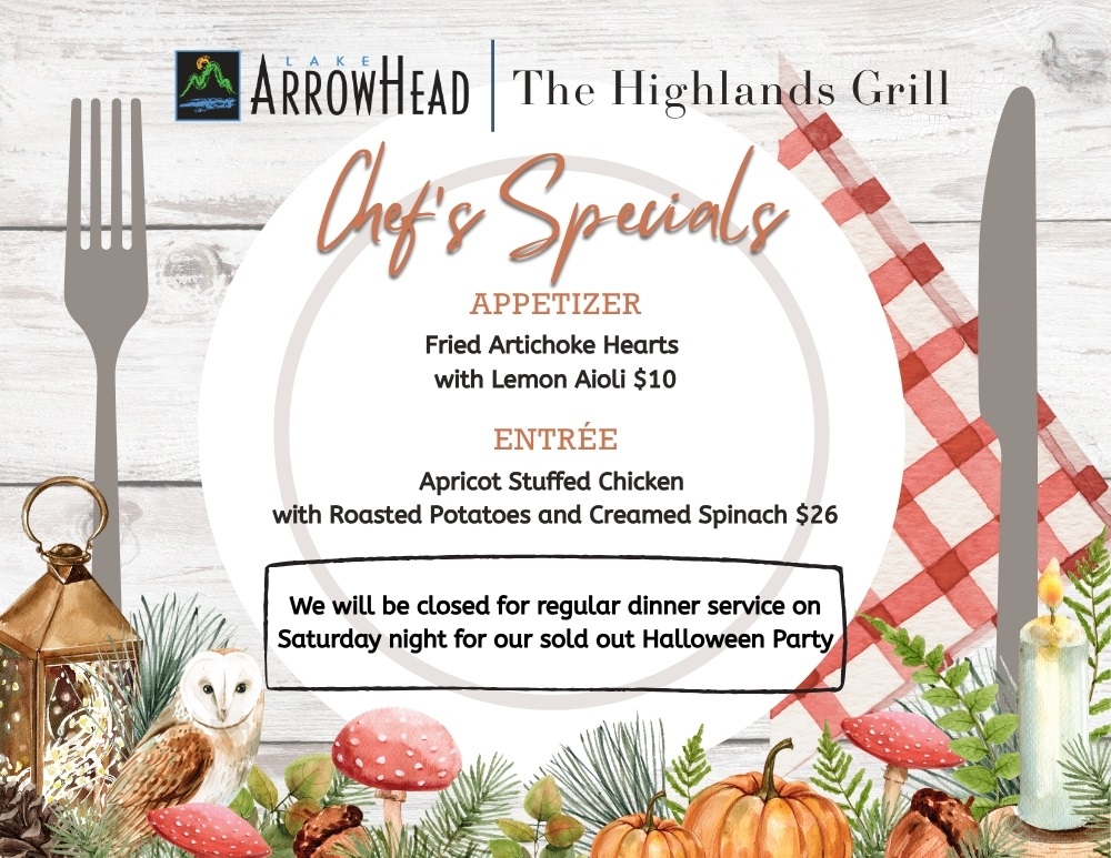 10.26.26 Highlands Grill Chef Specials 98