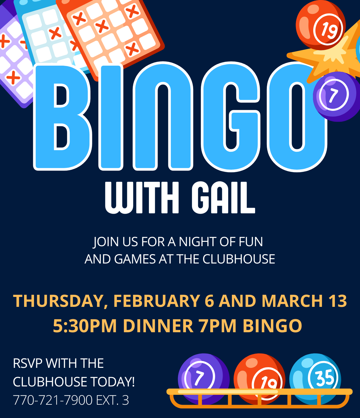 2025 Bingo with Gail February and March