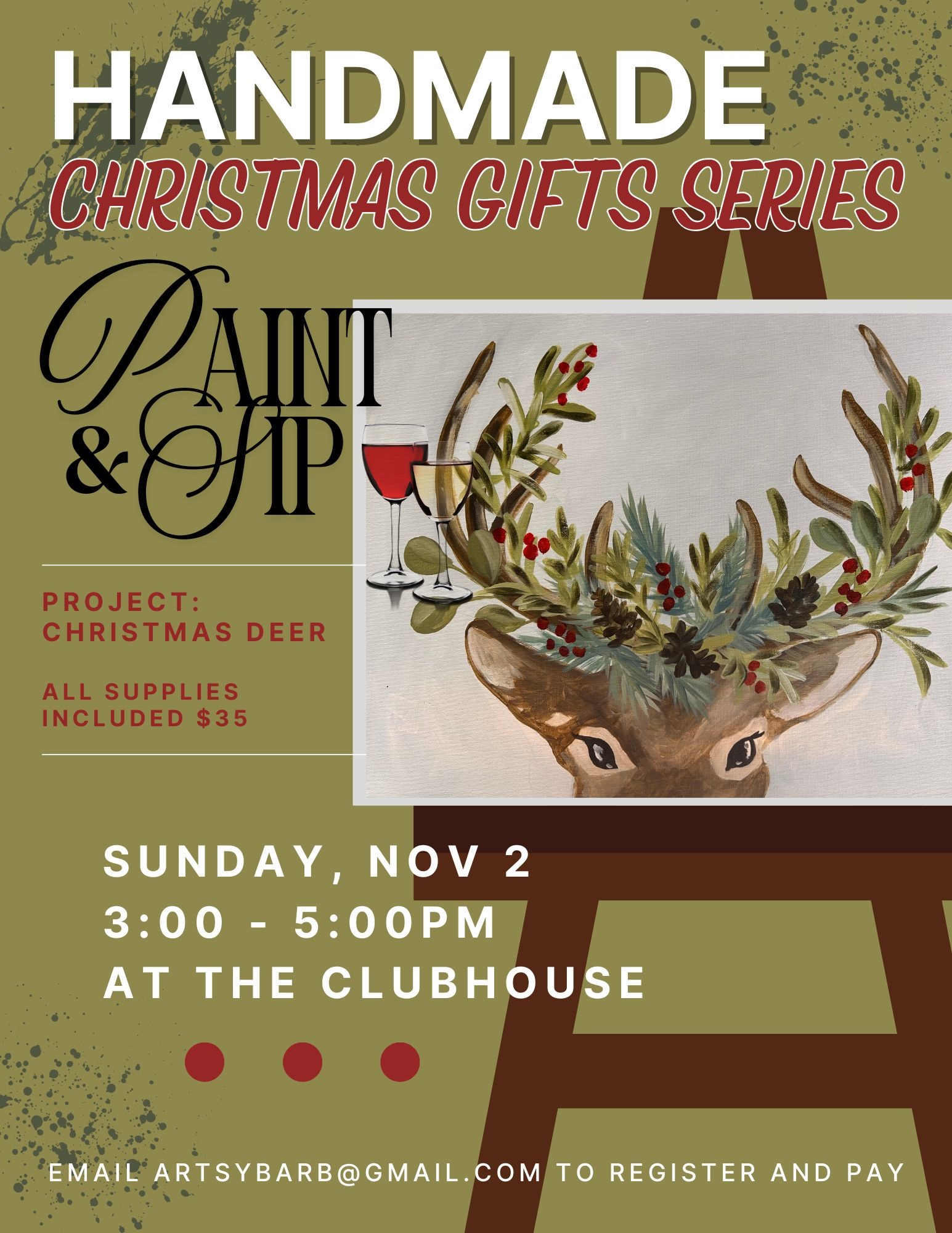 2025 Handmade Christmas Paint Sip NOV