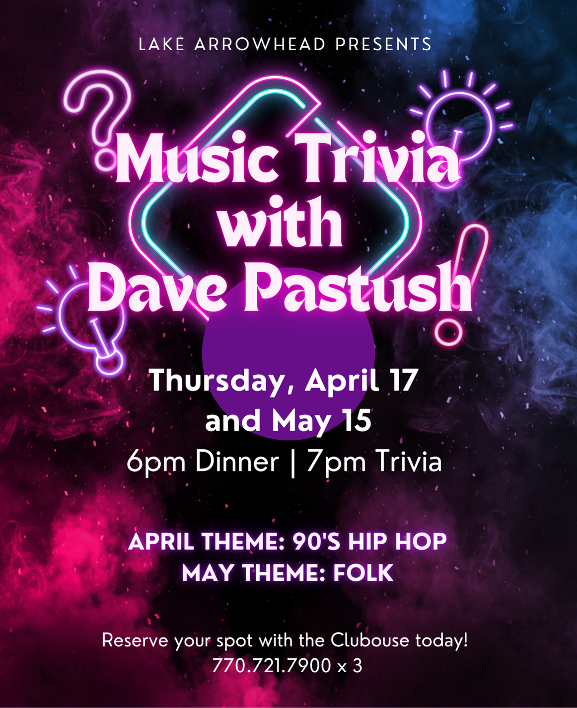 2025 Music Trivia with Dave April and May