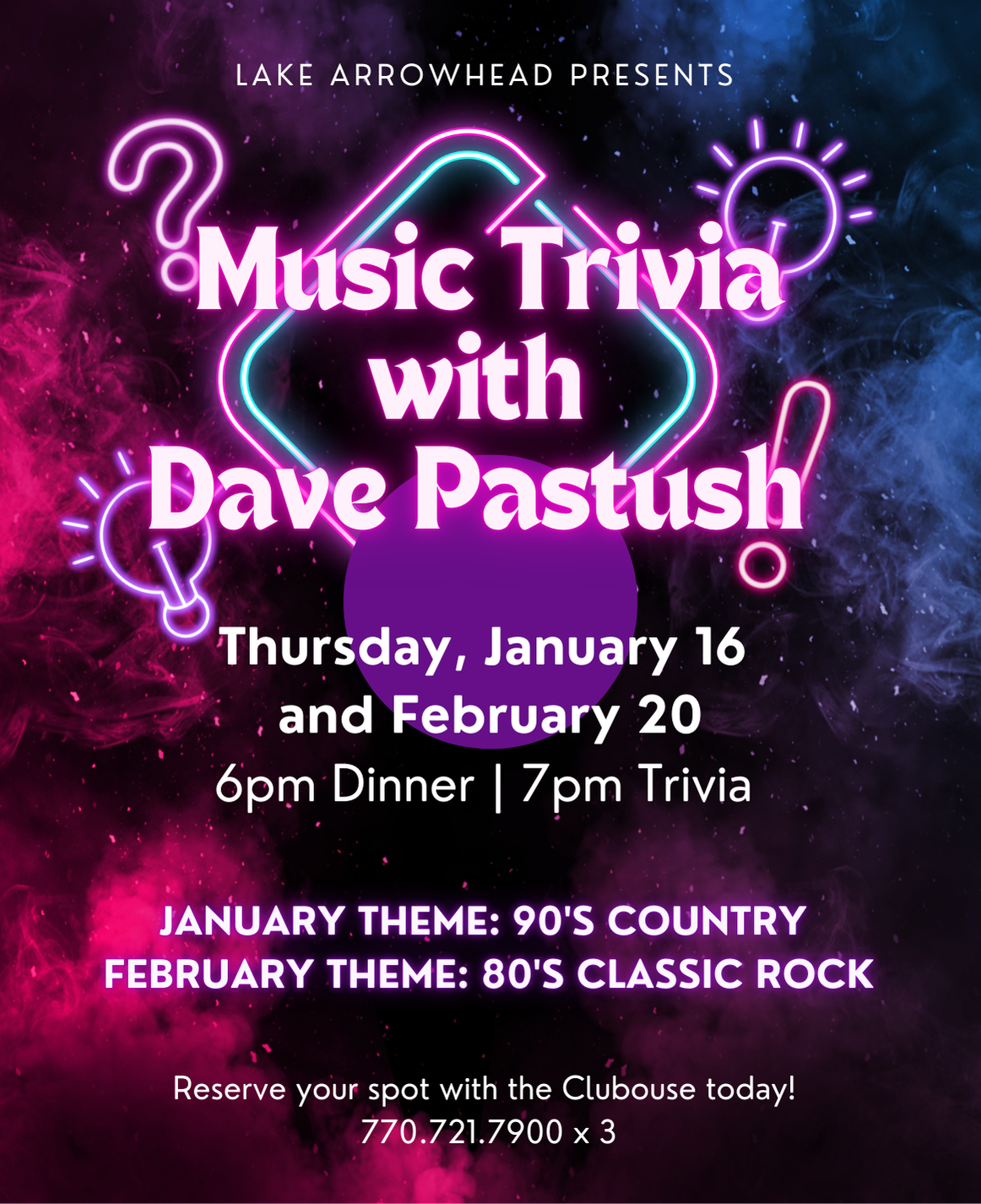 2025 Music Trivia with Dave January and February 