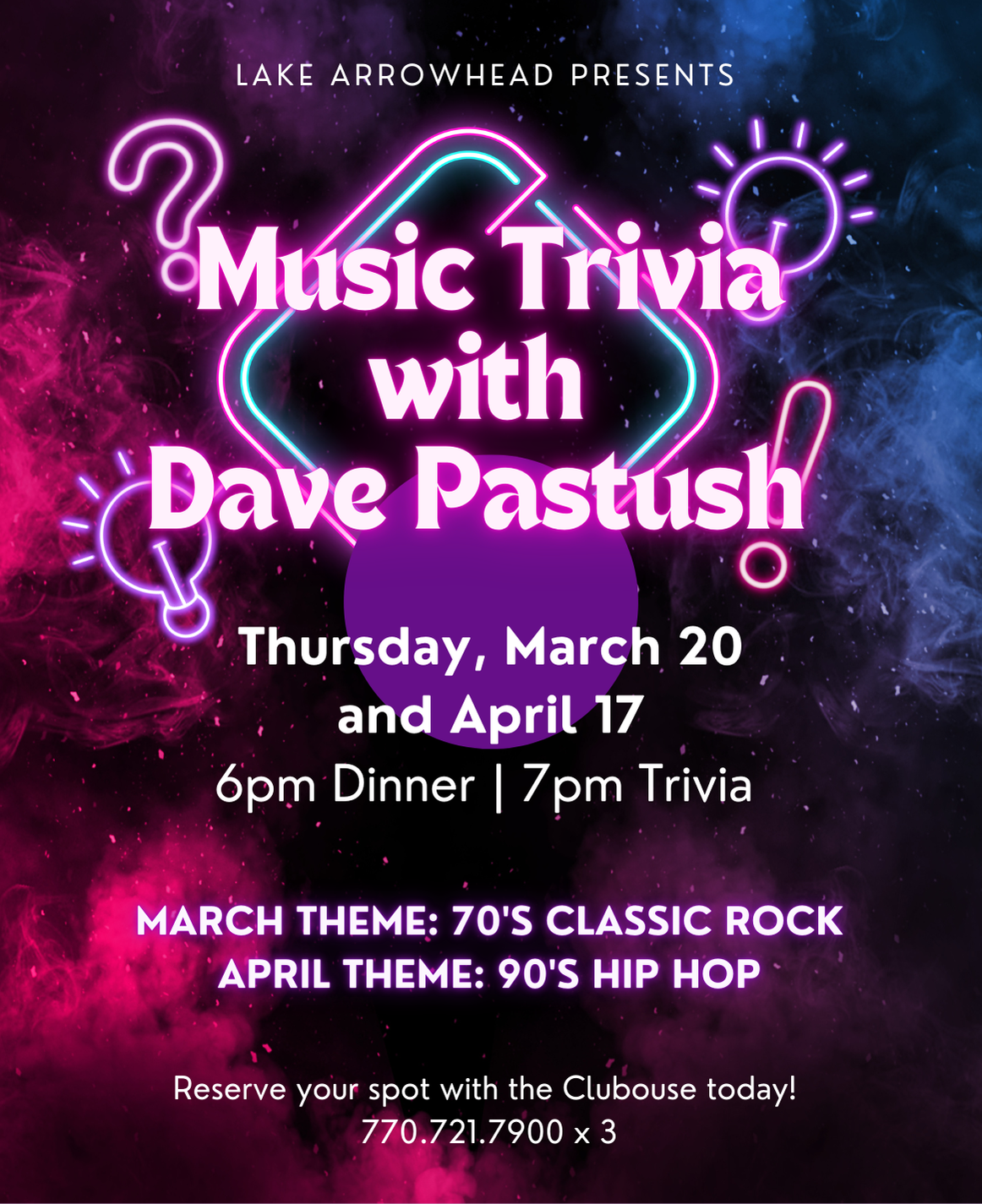 2025 Music Trivia with Dave March and April