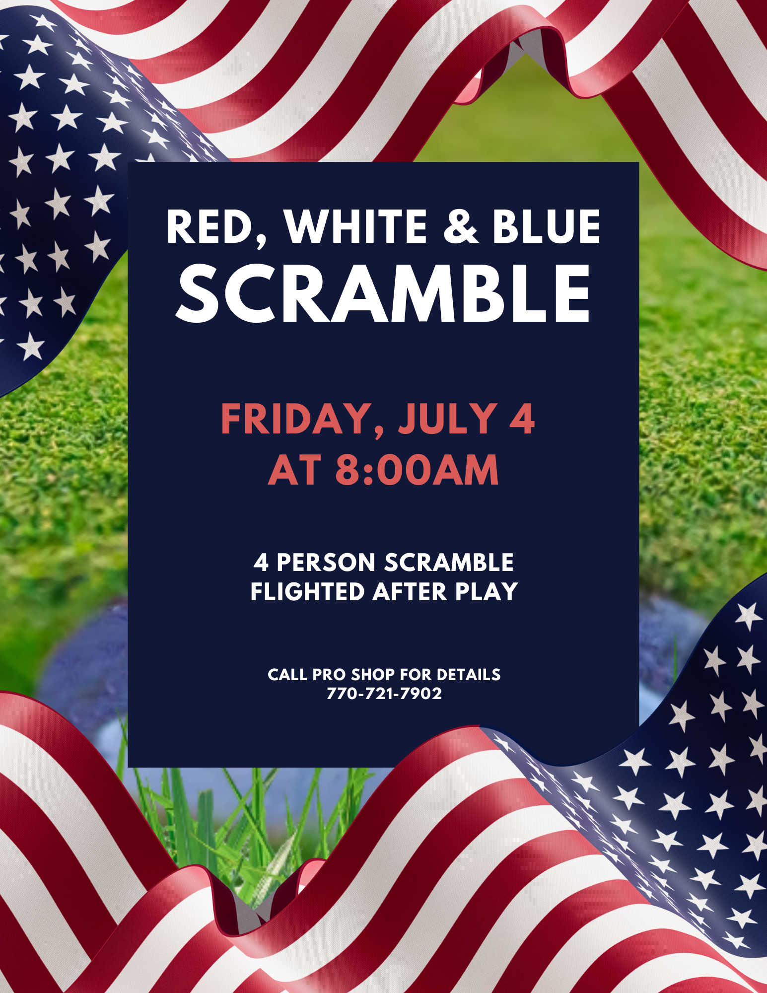 2025 Red white Blue Scramble JULY