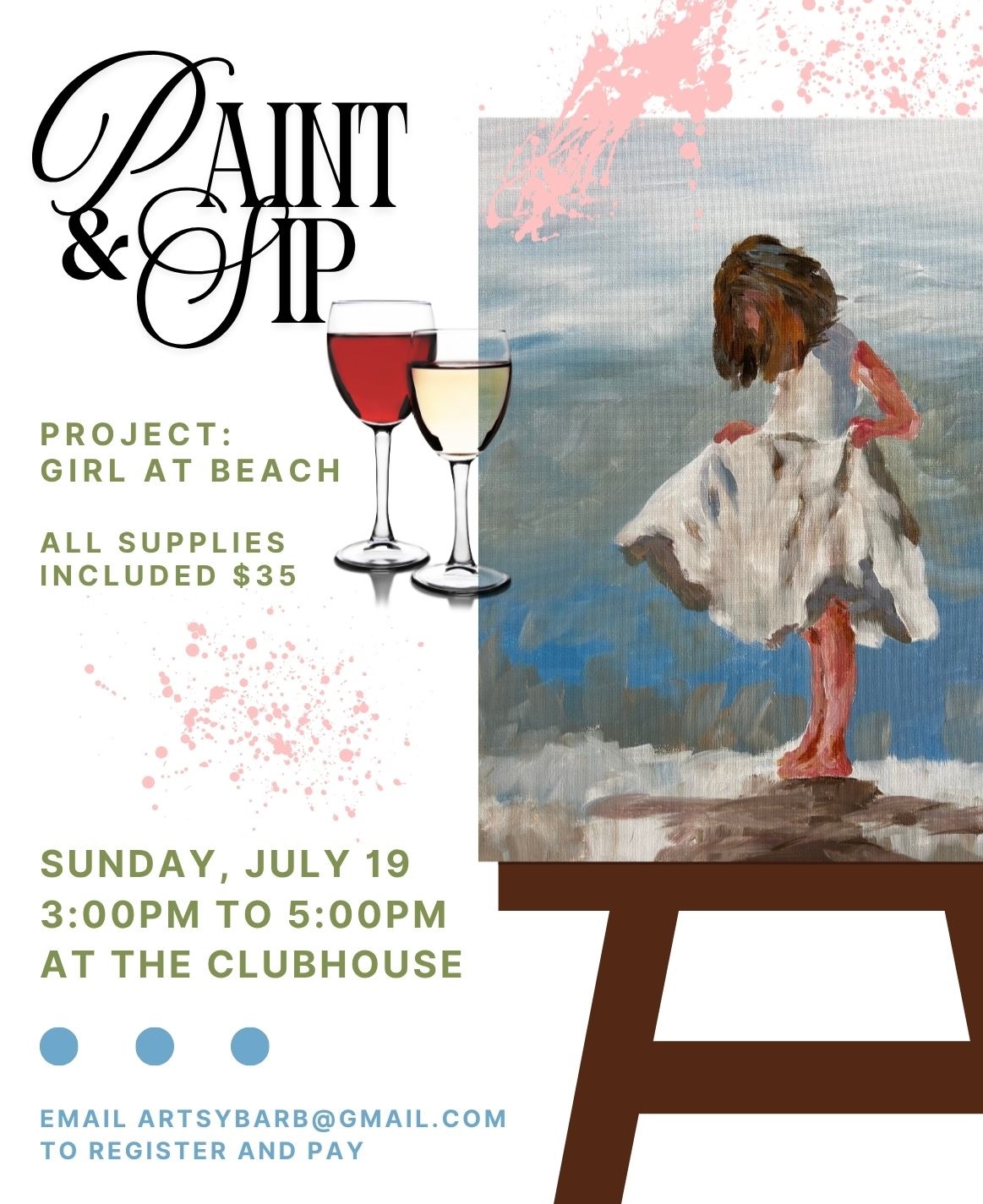 2026 Paint Sip BEACH GIRL JULY