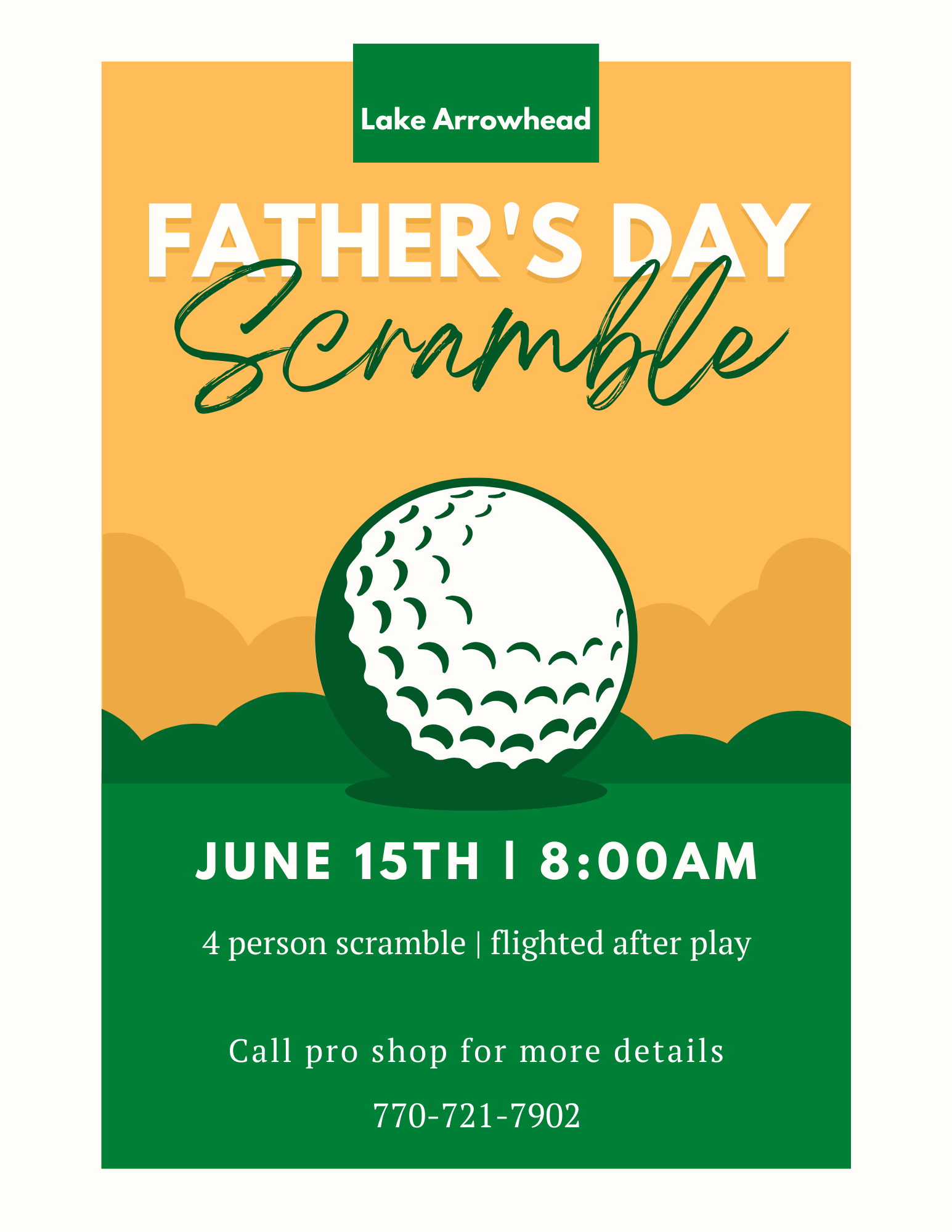 Fathers Day Scramble June 15th