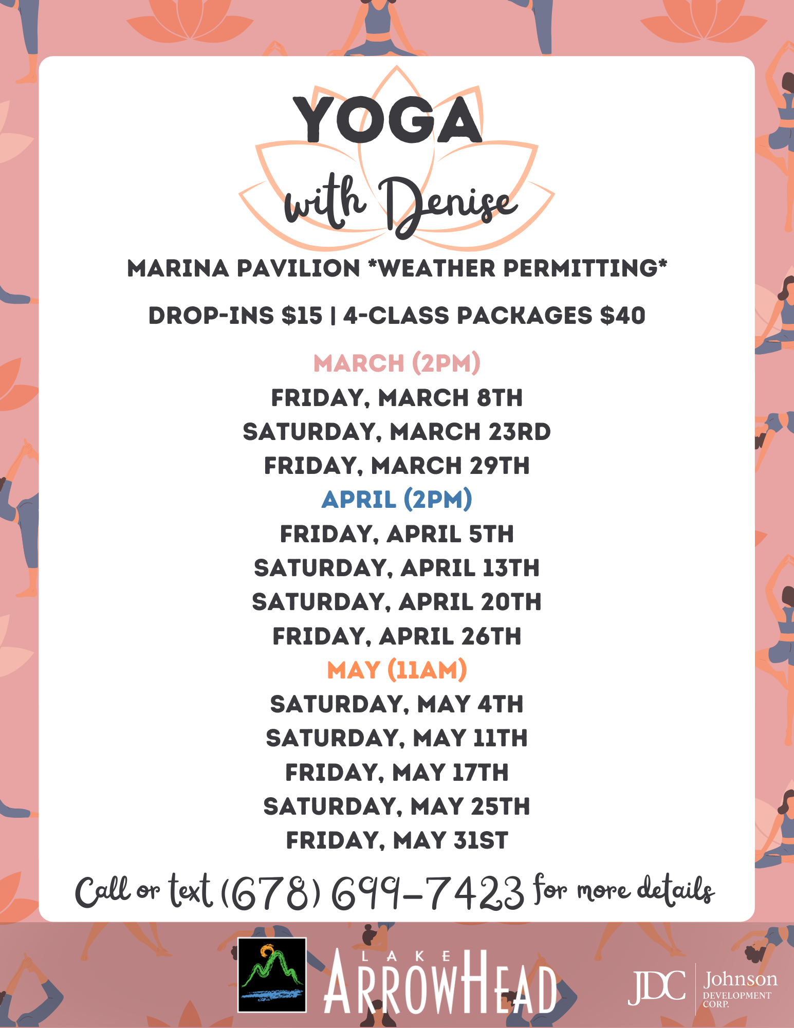 March April Yoga Schedule