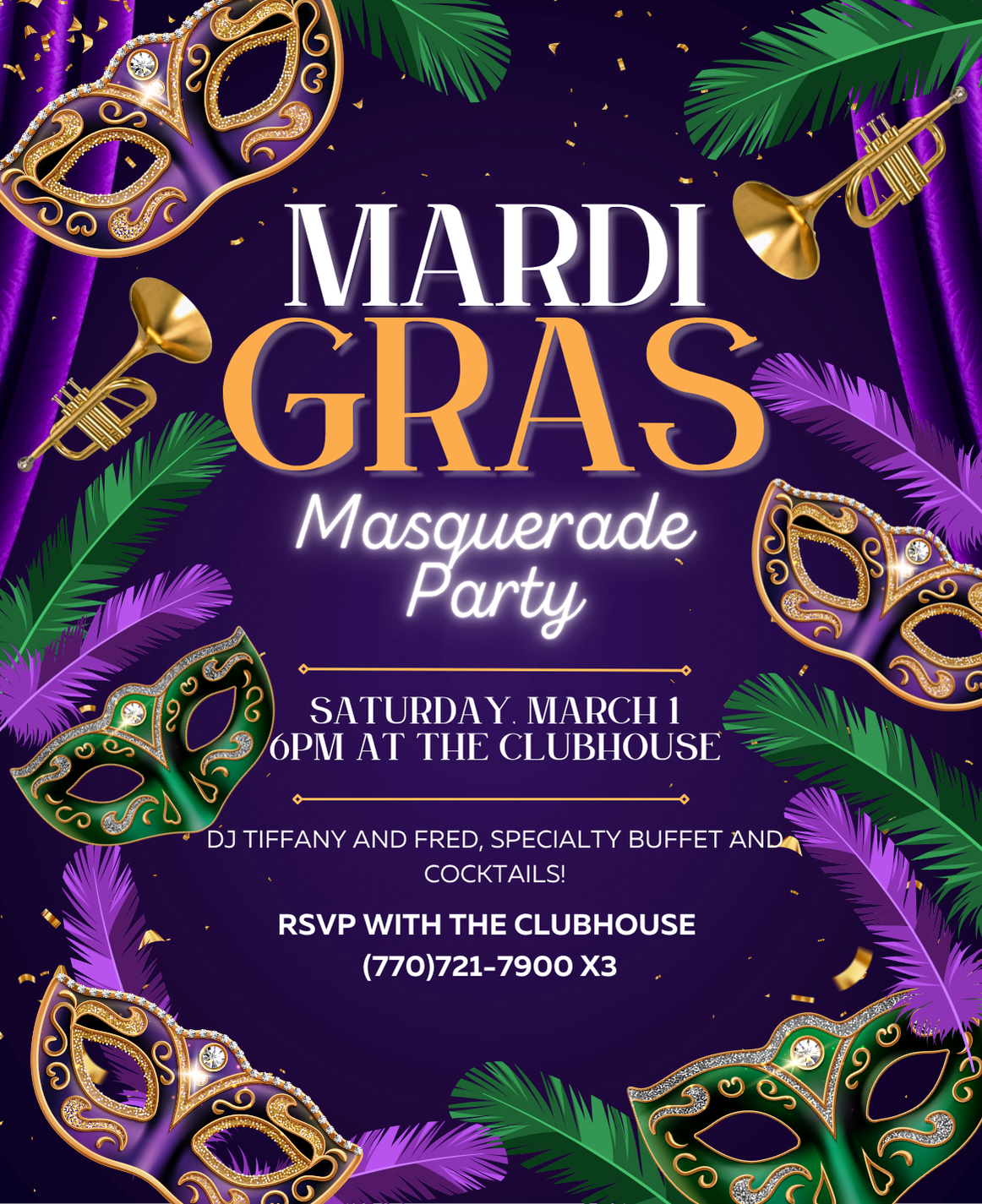 Mardi Gras Masquerade Party March