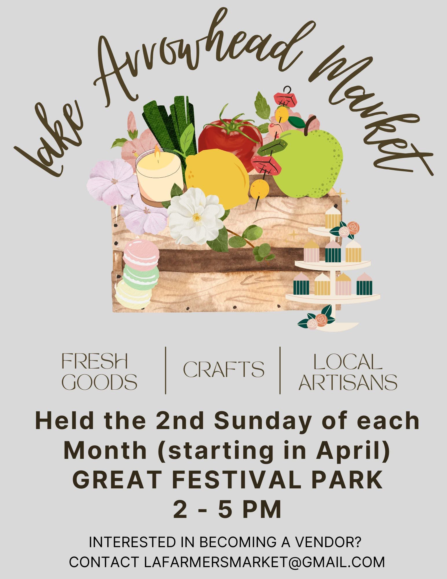 Market held 2nd Sunday of each month starting in April 2025