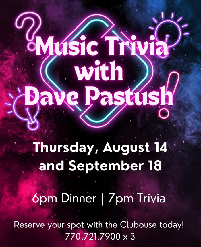 Music Trivia with Dave Aug. Sept. 25