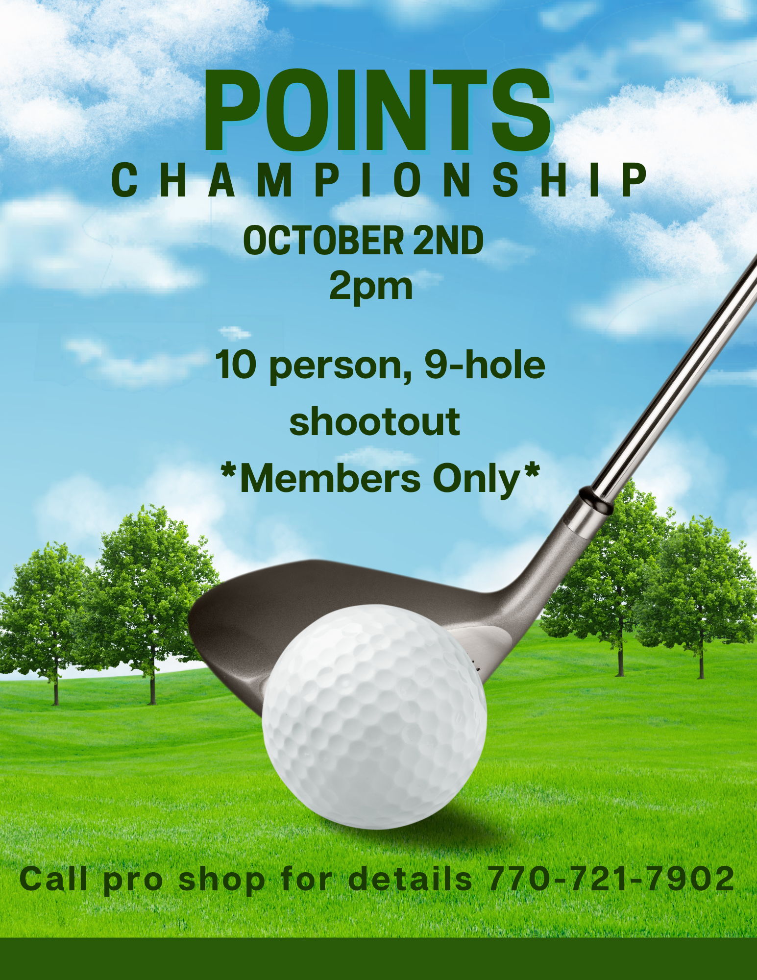 Points Championship October 2nd