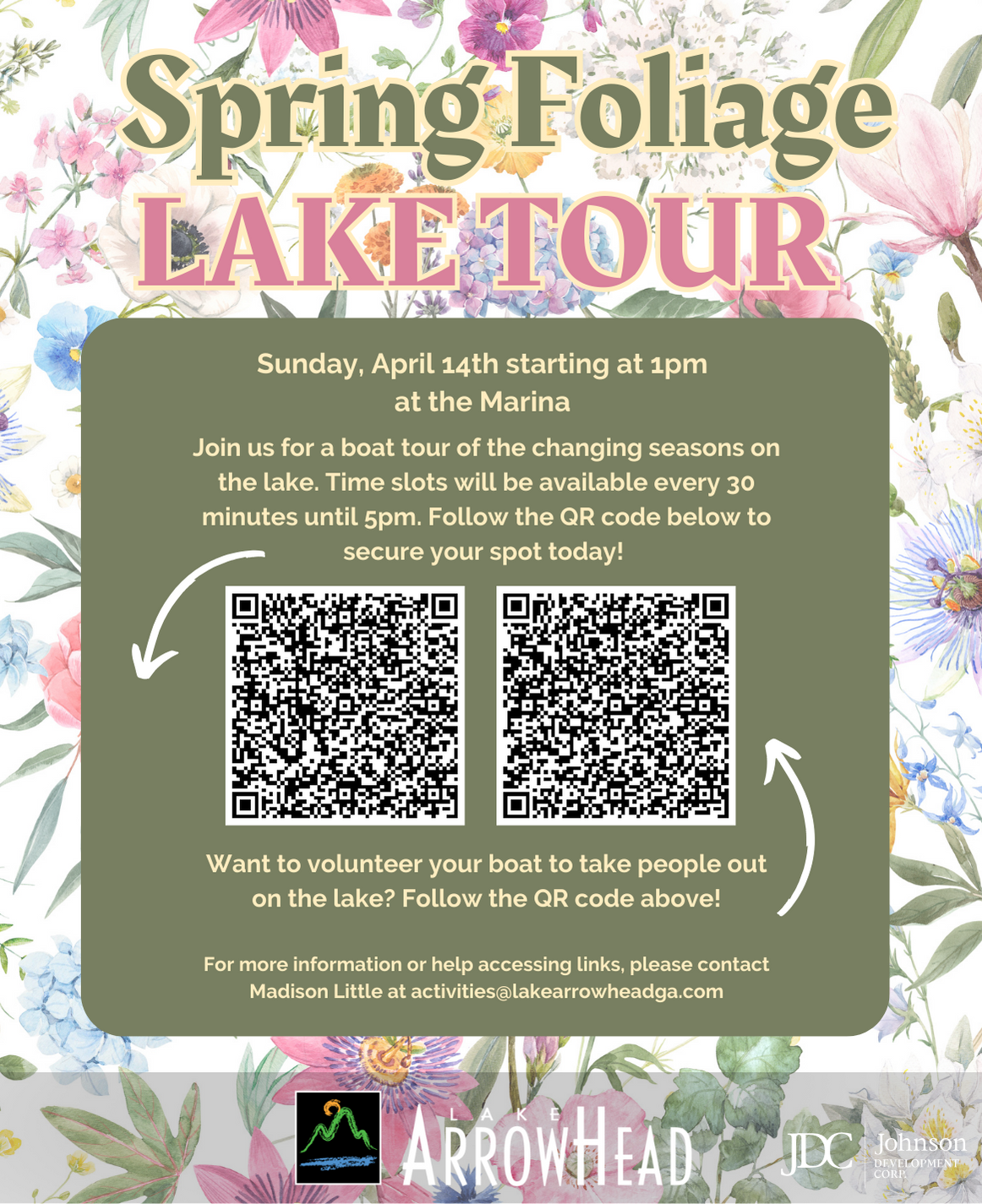 Spring Foliage Lake Tour April 14th 