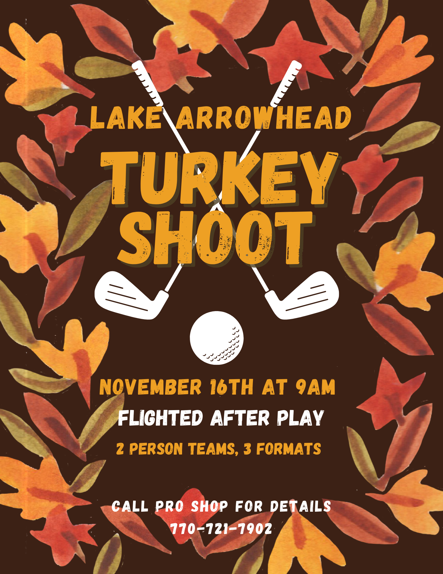 Turkey Shoot Golf Tournament November 16th